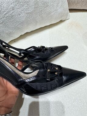Authentic Fendi Pointed-Toe Strappy Heels